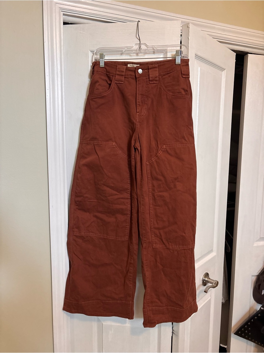 Pilcro Rust Red High-Waist Utility Pants - Picture 3 of 5
